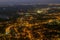 Night view of San Marino panorama of Borgo Maggiore .