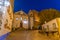 Night view of Sao Tiago church in Obidos in Portugal