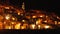 Night view of `sassi` stones of Matera, Italy, January 2010