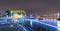 Night view of Seoul Floating Islands, Three artificial islands known as Sebit Dungdungseom (Floating Island).