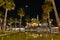 Night view of Shatervani and Xhamia mosque. Durres. Albania