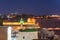 Night view of Siliver dome of Al-Aqsa Mosque , built on top of the Temple Mount, known as Haram esh-Sharif in Islam and al-