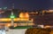 Night view of Siliver dome of Al-Aqsa Mosque , built on top of the Temple Mount, known as Haram esh-Sharif in Islam and al-