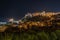 Night view of Sperlonga, a charming resort town with beautiful beaches, Italy