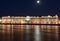 Night View of St. Petersburg. Winter Palace from Neva River