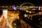 Night view on the streets, tyne bridge and tyne dock, shining traffic lines, Newcastle upon Tyne