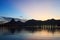 Night view after sunset Lagoon (Lagoa), Rio de Janeiro