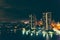 Night view of SUrfers Paradise with city lights and high-rise bu