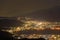 Night View of Suwa city and Mt.Fuji