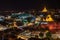 Night view of Tbilisi with Sameba Trinity Church and other landmarks. Beautiful Place to travel
