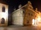 Night view of Telc or Teltsch town square