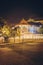 Night view of the Temple of the Buddha Tooth with lights, Kandy