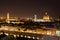 Night view to Florence skyline, Tuscany, Italy