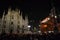 Night view to the New Year concert at the Duomo square with a lot of people present.