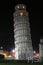 Night view of the Tower of Pisa. freezelight