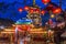 Night view of Tua Pek Kong Temple in Sibu, Sarawak, Malays