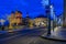 Night view of Varvarka street in Moscow, Russia.