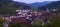 Night view of village in mountains, lights in village of Otsagabia, pyrenees of Navarra