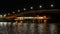 Night view of the Volkhov River, the Gostiny Dvor Arcade and the Great Bridge.