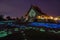 Night View of Wat Sirindhorn Wararam Phu Prao, Glow in the Dark Temple, Ubon Ratchathani, Thailand