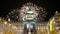 Night view of Wenceslas Square and holiday fireworks in the New Town of Prague, Czech Republic