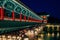 Night view of Woljeonggyo traditional bridge on river in Gyeongju, Korea