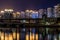 Night view of Yitong River, Changchun, China