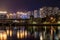 Night view of Yitong River, Changchun, China