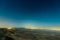 Night viewpoint over mountain in rural area