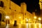 Night views from cathedral and surroundings in downtown Palma de Mallorca city