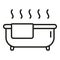Night warm bath icon outline vector. Sleep problem