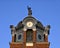 `The Night Watchman` by Jack Bryant atop Grapevine City Hall in the historic district of Grapevine, Texas.