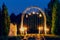 Night wedding arch