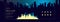 Night wide panorama simple minimalistic city skyline traveling t