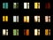 Night windows - block of flats background