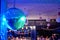 nightclub disco ball with colorful reflections