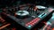 Nightclub mixing, turntable, nightlife, party, sound mixer, stereo generated by AI