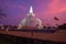 Nightfall in the ancient ruwanweli Maha Seya dagoba. Anuradhapura