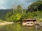 Before the nightfall. Floating restaurants on the river, Taman Negara National Park, Malaysia.