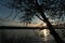 Nightfall over lake Sammamish, near the Landing