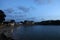 Nightfall at Saint Guirec on Pink Granite coast in Brittany