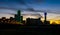 Nightime Silhouette Dallas Texas Dramatic Sunrise Margaret Hunt Hill Bridge and Reunion Tower