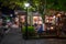 Nightlife and urban view from the center of Kalambaka city at night. Thessaly, Greece, Europe