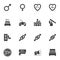 Nightlife vector icons set