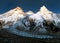 Nightly view of Mount Everest, Lhotse and Nuptse