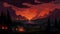 Nightmarish Wildfire: A Red House In The Valley Of Fire