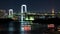 Nightscape of the bay of Tokyo, Japan