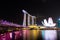 Nightscape of Singapore Marina Bay Sand