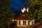 Nightscape of Thun Castle in the city of Thun, Bernese Oberland, Switzerland