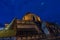 nightscape view of the very big pagoda at Wat Jedi Luang in twilight time